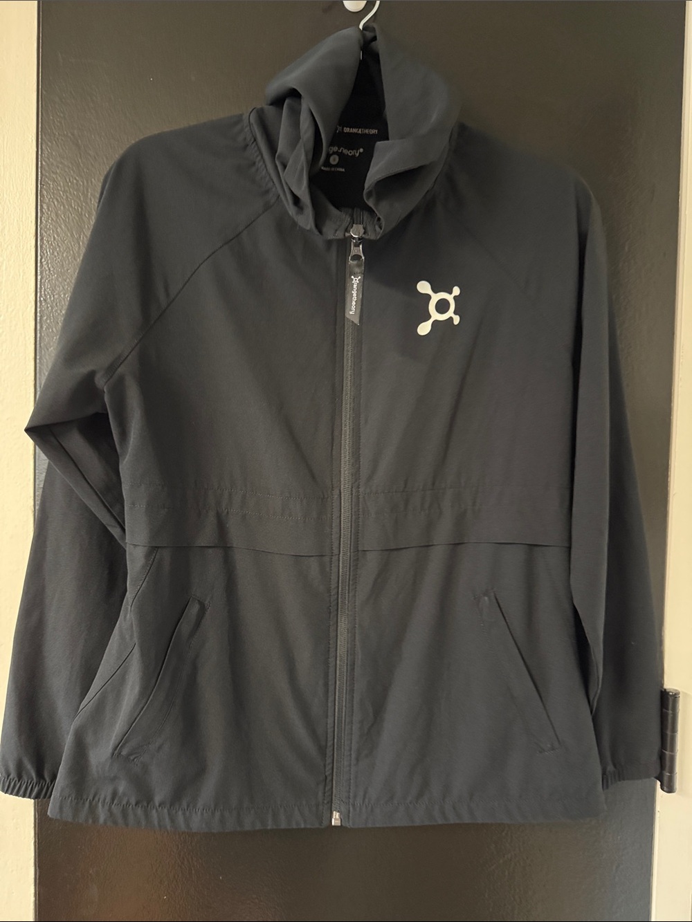 Orangetheory lightweight full-zip hooded windbreaker jacket